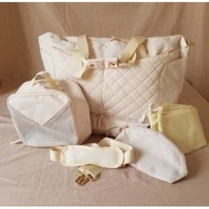 Versatile & Durable Duffel Bag, Beige, Polyester, Zipper Closure, 17" x 13" x 9"